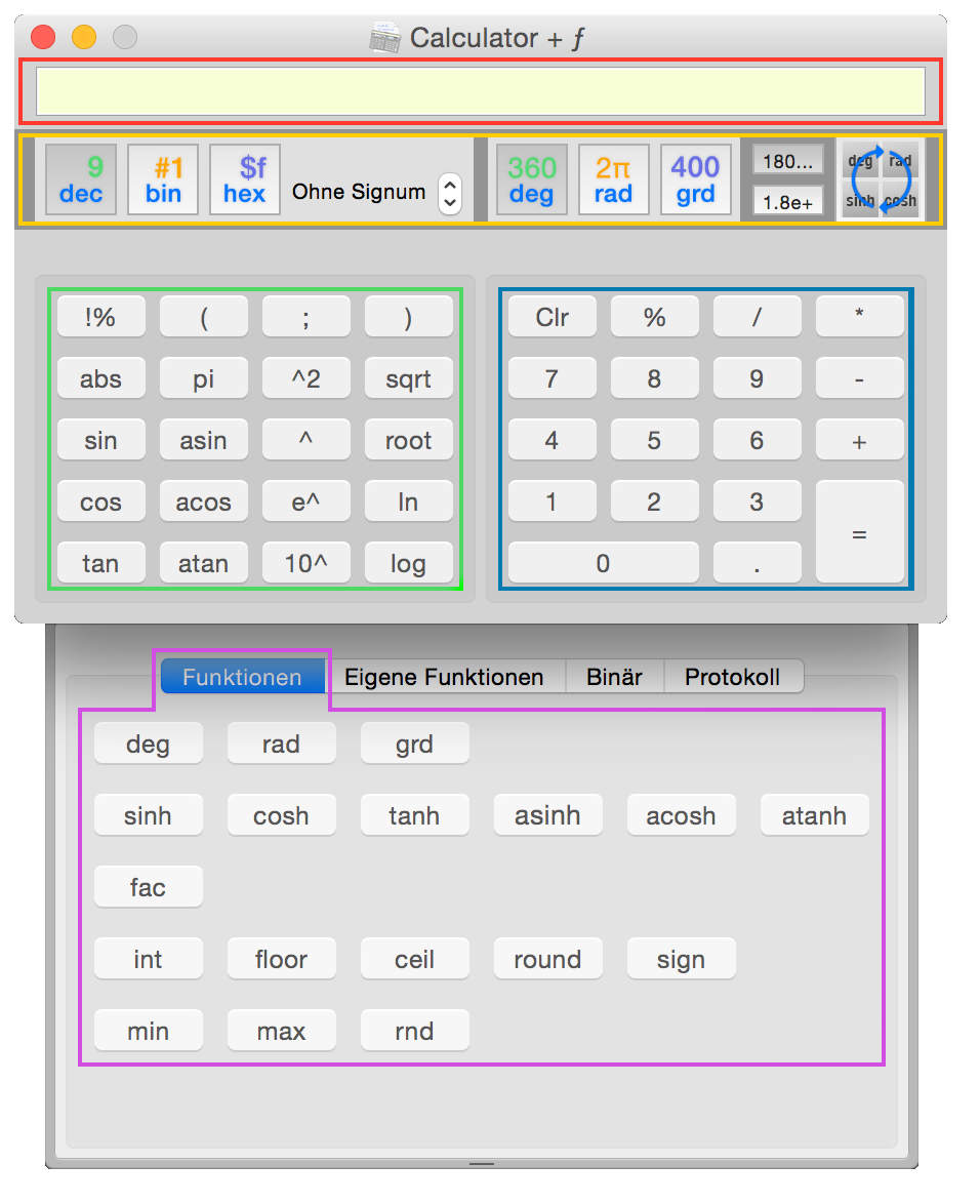 Calculator + ƒ - Functions